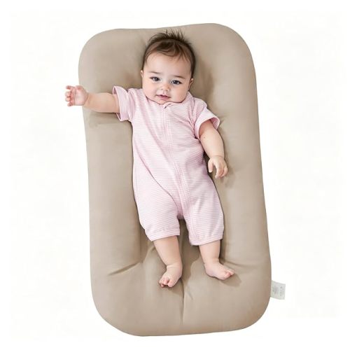 Baby Lounger for Infants Babies 0-12 Months, Bionic Organic Lounger, Soft Cotton Breathable Infant Floor Seats & Loungers for Newborn Baby Shower Gifts
