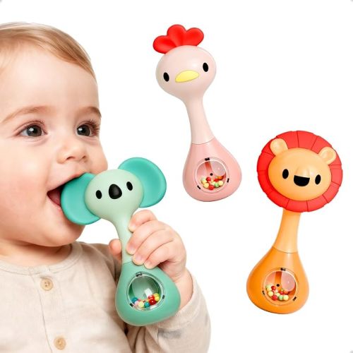 iPlay, iLearn Baby Shaker Rattles, Sensory Teething Toy Babies 3-6-12 Month