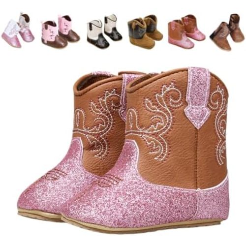 Baby Western Cowboy Boots Soft Sole Infant Cowgirl Booties 6 12 18 Months