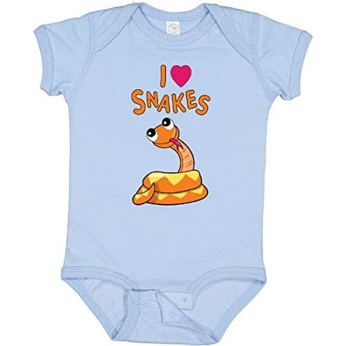 inktastic I Love Snakes Baby Bodysuit