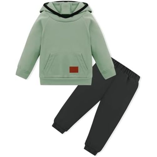 Toddler Boy Clothes Soft Solid Hoodie+Pants 1-6T kids Sweatsuit Baby Boys Outfits 2Pcs Sets
