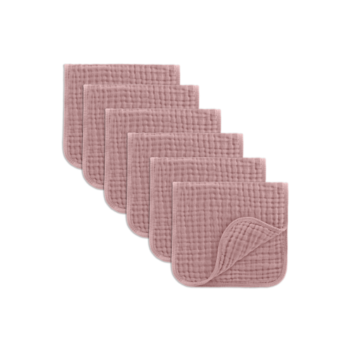 Muslin Burp Cloths - Pack of 6
