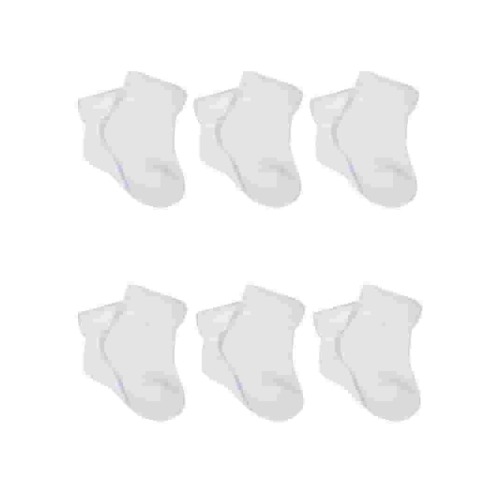 Gerber Baby 6-Pair Sock, White, Preemie C3