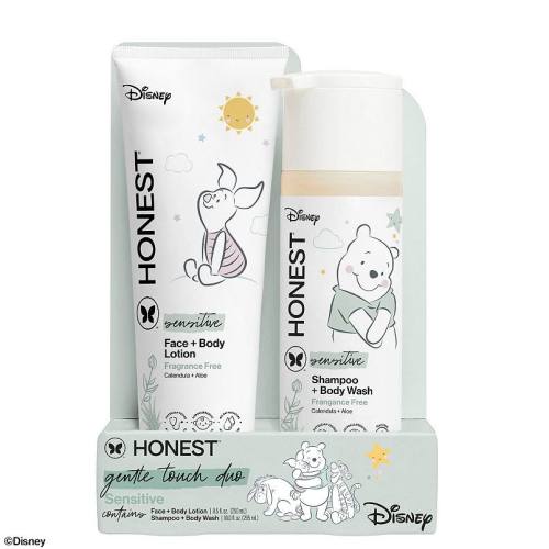 The Honest Company Disney's Winnie the Pooh Shampoo & Body Wash + Face & Body Lotion Sensitive Duo