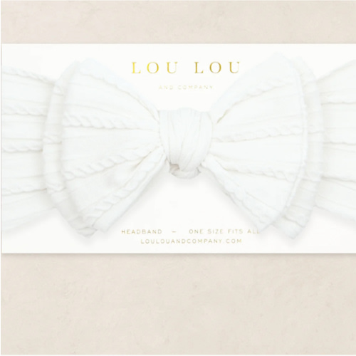 Cable Knit Headband - White