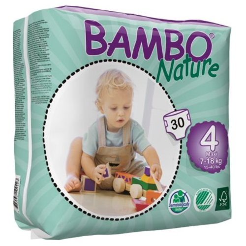 Bambo Nature Baby Diapers Classic, Size 4, 30 Count