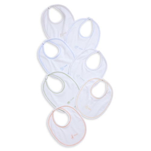 Days of the Week Assorted 7-Pack Pima Cotton Bibs