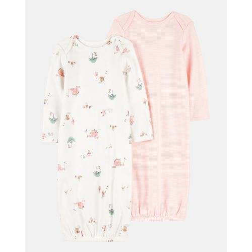 Baby 2-Pack Sleeper Gowns - Pink