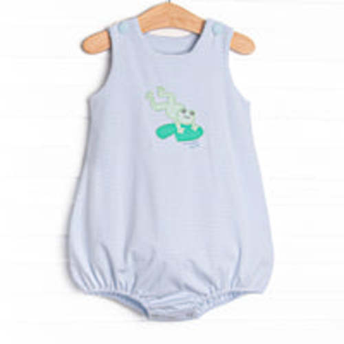 Little Leap Frog Applique Bubble, Blue – Stitchy Fish