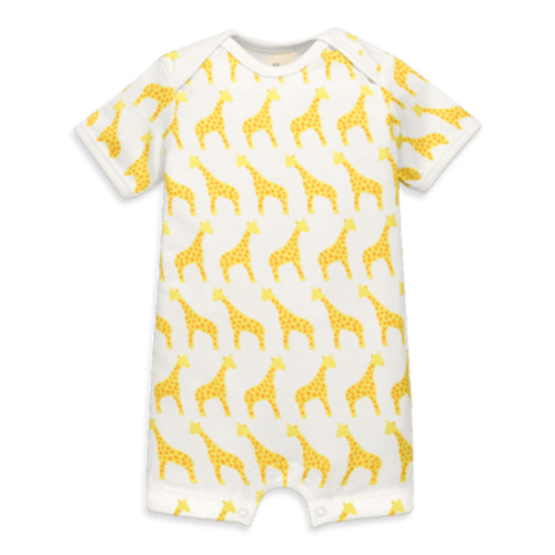 Organic Animal Friends Babysuit Shortie, Newborn