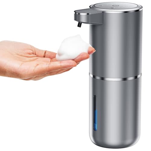 Fantictas Automatic Foaming Soap Dispenser Foaming Hand Sanitizer Touchless Soap Dispenser Rechargeable with Sensor for Bathroom Kitchen 13.5oz/380ml