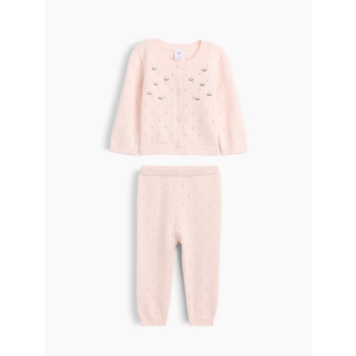 Baby Embroidered Pointelle Sweater Set