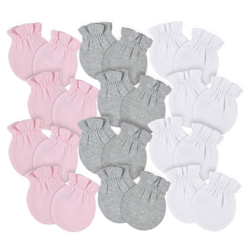 12-Pack Baby Neutral Pink, Gray, & White No Scratch Mittens – Gerber Childrenswear