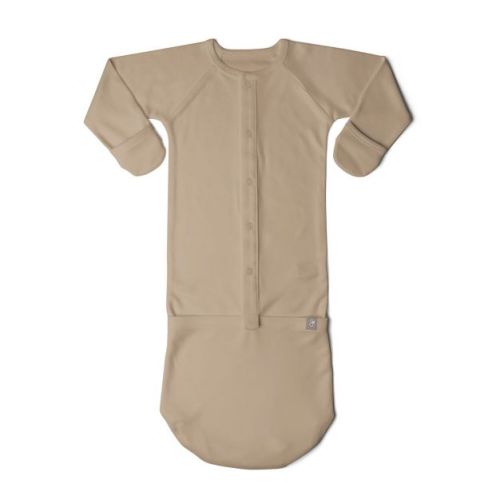 Goumi 24 Hour Convertible Sleeper Baby Gown - Sandstone 0-3M