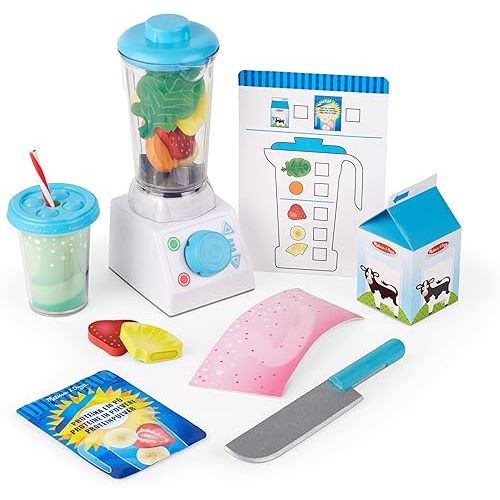 Melissa & Doug Smoothie Maker Blender Set with Play Food - 22 Pieces
