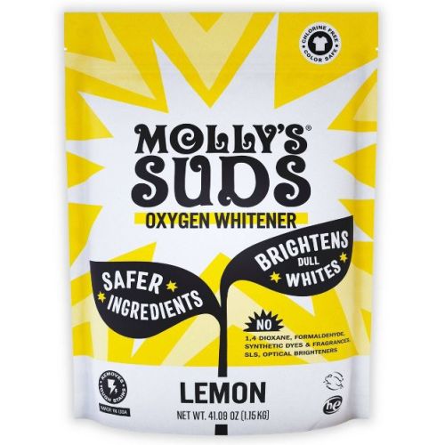 Molly's Suds Oxygen Whitener - Lemon - 41oz: Bleach Alternative, Sensitive Formula, Dye-Free