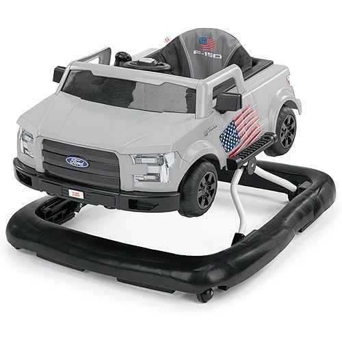 Bright Starts Ways to Play Walker - Ford F-150, All American, 4-in-1 Walker for 6 Months and Up, 2 Can Play at Once