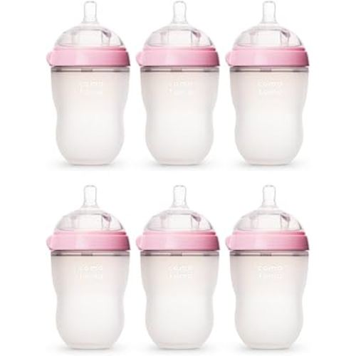 Comotomo Natural Feel 8oz. Bottle 6 Pack - Pink