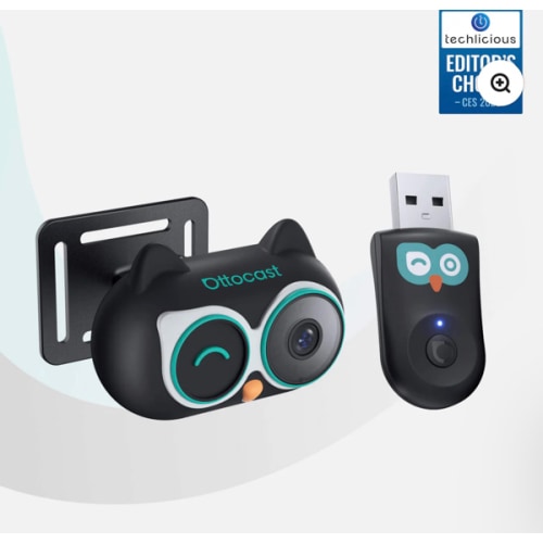 Ottocast Cabin Care Wireless CarPlay Adapter with Rear Seat Monitor