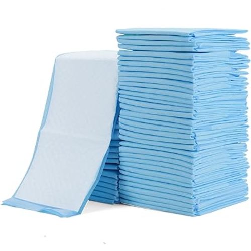 Rocinha 100 Pack Large Disposable Changing Pads for Baby 24 Inches x 17 Inches Disposable Underpads Waterproof Diaper Changing Pad Breathable Underpads Bed Table Protector Mat