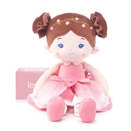 LeyaDoll Soft Baby Doll Toys (16''), My First Baby Rag Doll for 1 Year-Old Girl Birthday Gift, Christmas Plush Toys Gift for Toddler Kids Infants-Blossom-Fairy