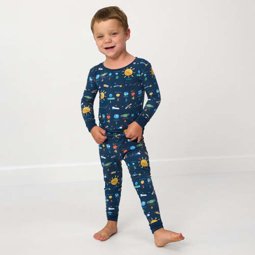 Solar Explorers Two-Piece Pajama Set | Little Sleepies