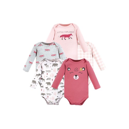 Essential Long-Sleeve Cotton Bodysuit Set, 3-6M- Only a few left