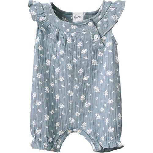 Newborn Baby Girl Clothes Romper Summer Outfits Infant Floral Short Sleeve Romper Jumpsuit Bodysuit