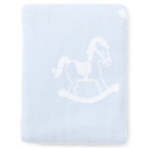 Blue Rocker Knit Novelty Blanket