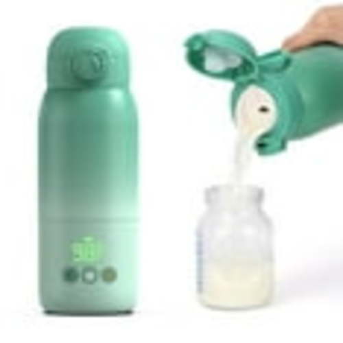 Vipuse Portable Bottle Warmer for Travel, Dual Heating Modes for Breast Milk and Water,12 OZ Portable Milk Warmer,Green