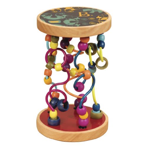 B. toys – Loopty Lo Wooden Rolling Toy – Developmental Bead Maze with 47 Beads & 5 Mazes – Encourages Fine Motor Skills & Crawling – Classic Wooden Wire Maze for Babies, Toddlers, Kids 18+ Months