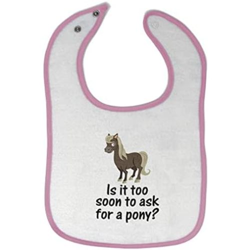 Cute Rascals Toddler & Baby Bibs Burp Cloths Young Horse Too Soon Ask Pony Question Mark Sign