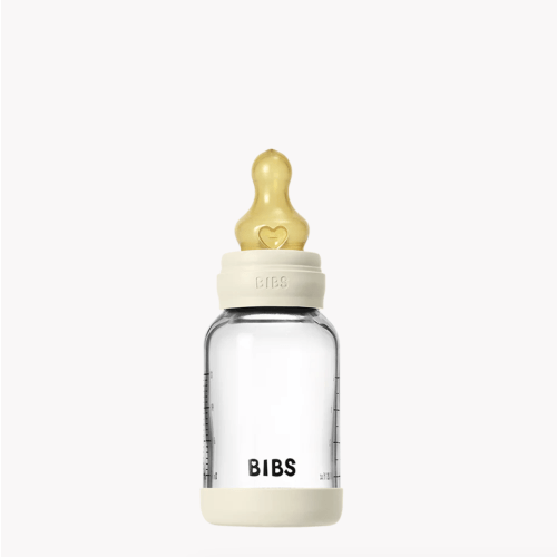 BIBS Baby Glass Bottle Set 4oz Latex - Natural Comfort – Bibsworld store US