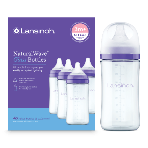Glass Baby Bottles 8oz (4 pack) – Lansinoh: Love your time together
