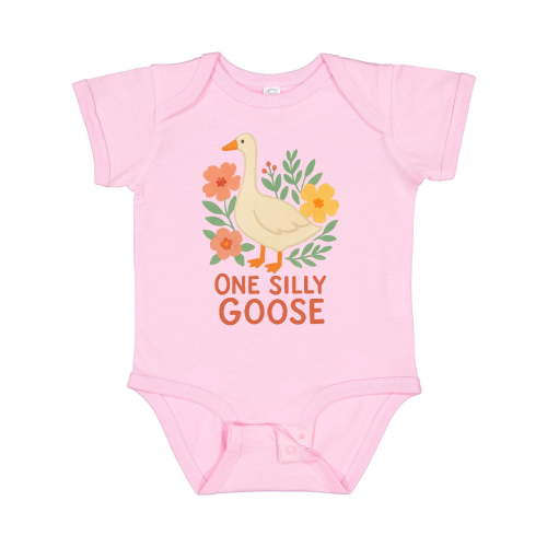 Inktastic One Silly Goose Cute Animal Design Boys or Girls Baby Bodysuit