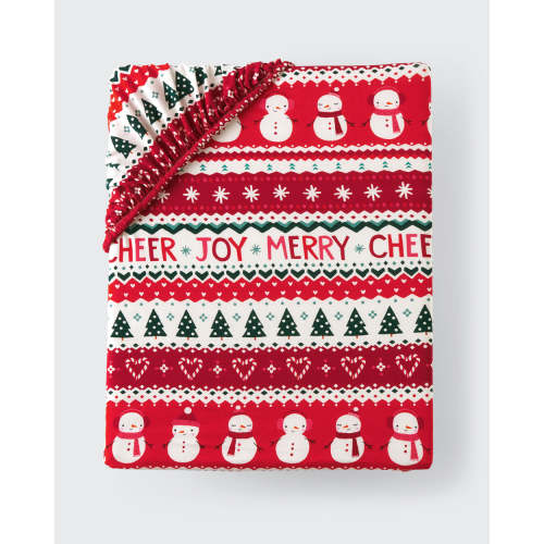 Festive Fair Isle Fitted Crib Sheet | Little Sleepies