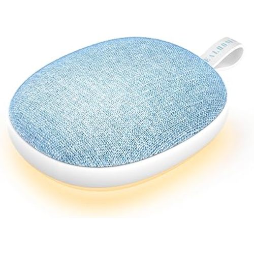 Portable White Noise Sound Machine: Baby Sleep Soother, Bluetooth Speaker, Rechargeable Battery, 4-Speed Timer, 6 Soothing Sounds Adult Therapy Aid for Trave (Blue, Portable)