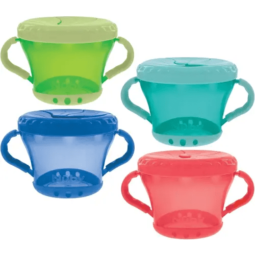 Nuby 2-Pack Snack Keepers, Colors May Vary
