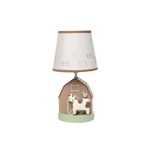 Farmyard Friends Decorative Tabletop Nursery Lamp with Shade