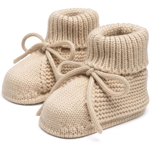 Baby Booties Newborn First Walkers Cozy Shoes Warm Hand Crochet Knit Soft Socks for Infant Boy Girl