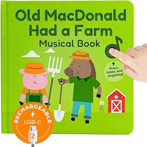 Cali's Books Old MacDonald Had a Farm Music Book for Toddlers 1-3 Years Old - Nursery Rhymes Musical Books, Interactive Baby Sound Book, Singing Toy for Children Girls, Learning Song Toys Toddler Boys