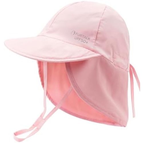 FURTALK Baby Sun Hat with Neck Flap UPF 50+ Adjustable Baby Boys Girls Summer Beach Hat for Traveling Swim Hat