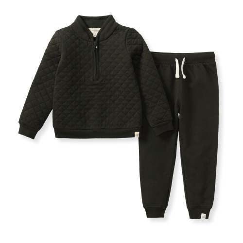 Quilted Organic Cotton Top & Pants Set - Shadow – Burt's Bees Baby