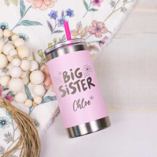 Personalized Big Sister Cup | Big Sister Stainless Kids Tumbler | Big Sister Child's Cup | Promoted to Big Sister | Toddler Big Sister Gift