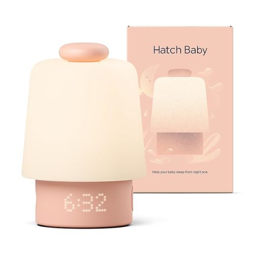 Hatch Baby Sound Machine, Night Light | Hatch Baby Model | Sleep Support | Registry Essential, Routine Builder, Time-to-Rise Alarm Clock, White Noise, Nursery Stories, Toddler Kids (Wi-Fi), Peach