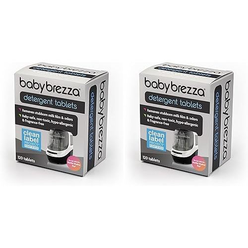 Baby Brezza Universal Detergent Soap Tablets for Baby Brezza Bottle Washer Pro and All Brands of Bottle Washers, 120 Tablets (Pack of 2)