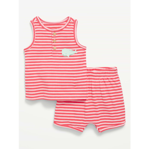 Henley Tank Top and Shorts Set for Baby