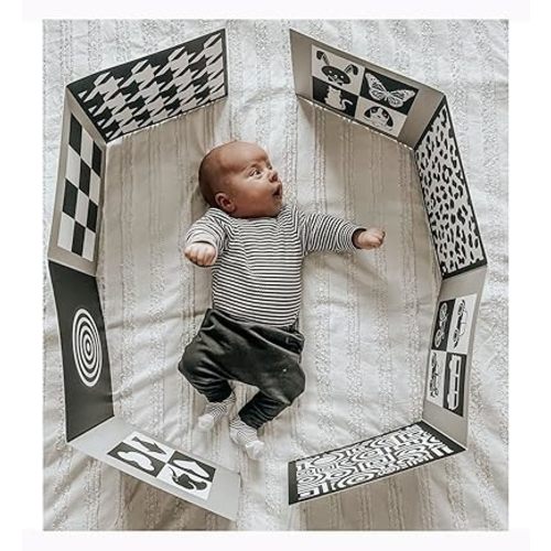 Samuel Sensory Sensory and Development Boards for Visual Stimulation and Baby Brain Development Double Pack of Black and White