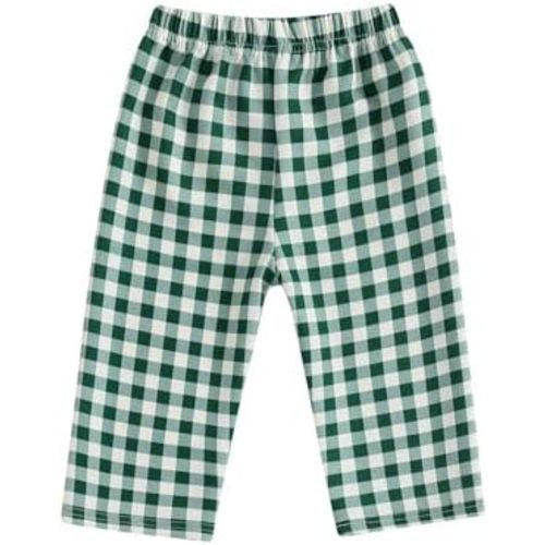 Toddler Baby Girl Boy Plaid Long Bloomers Harem Pants Basic Casual Summer Fall Comfy Bottoms Jogger Trousers