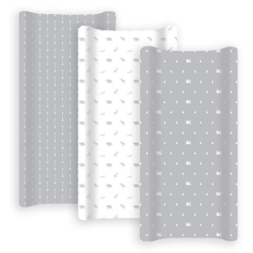 GROW WILD Changing Pad Cover 3 Pack | Soft & Stretchy Jersey Cotton | Baby Changing Table Pad Cover | Diaper Changing Pad Covers for Girls and Boys (Forest & Woodland)